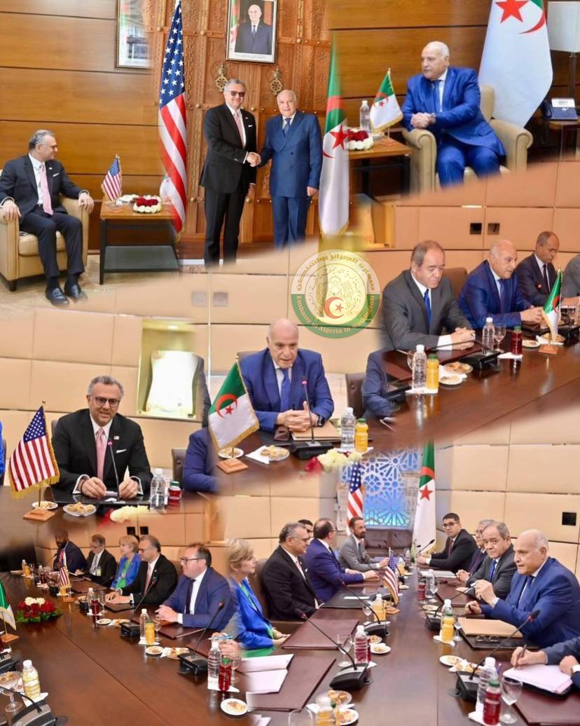 وزير الدولة، وزير الشؤون الخارجية والجالية الوطنية بالخارج والشؤون الإفريقية، السيّد أحمد عطاف يستقبل المستشار الرفيع لرئيس الولايات المتحدة الأمريكية لإفريقيا