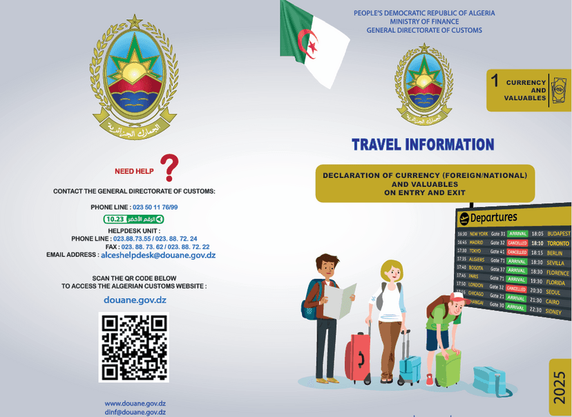 Notice for travelers