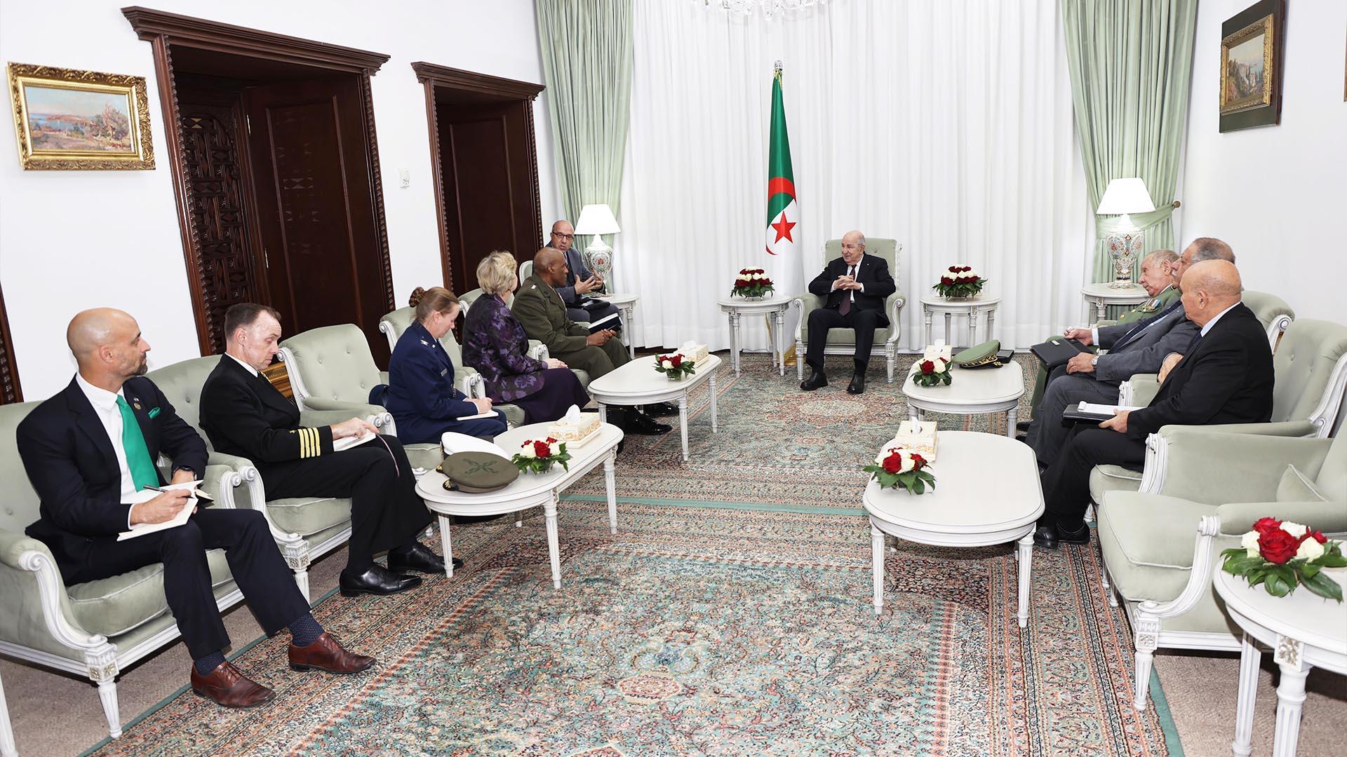 The President Abdelmadjid Tebboune  receives US AFRICOM Commander